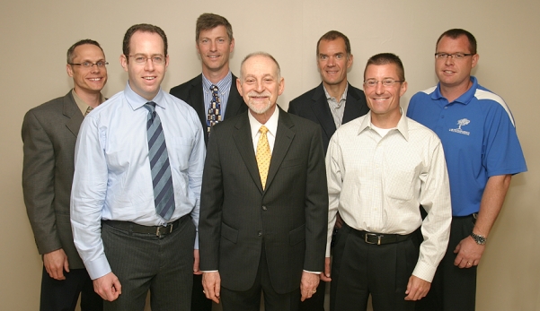 (left to right) Geoffrey Bernas, M.D., Evan Gaines, M.D., John Marzo, M.D., Bruce Reider, M.D., Les Bisson, M.D., Matthew Zinno, D.O. and Michael Rauh, M.D.