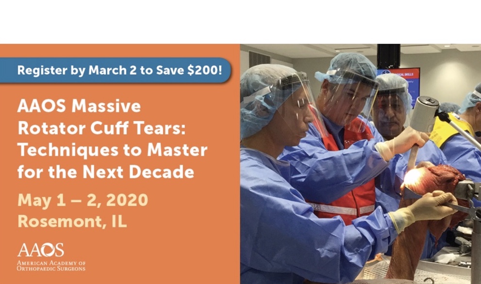 Thomas Duquin, MD Named Co-Director for 2020 AAOS Massive Rotator Cuff Tears Course