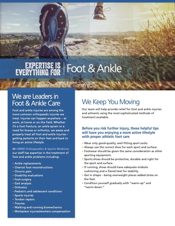 foot and ankle brochure
