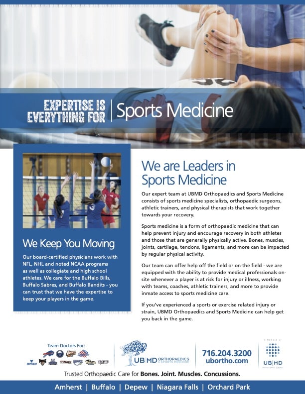 sports medicine brochure