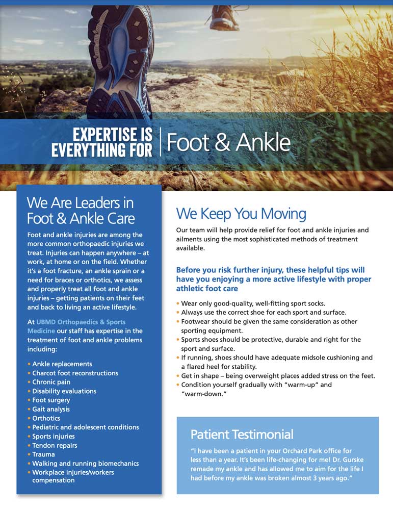 foot and ankle brochure